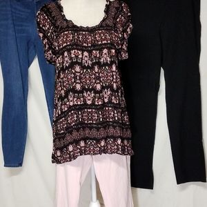Black & Pink top